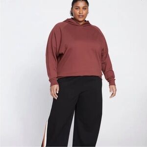 Universal Standard French Terry Pima Cotton Pullover in Rust-Size Small-14/16